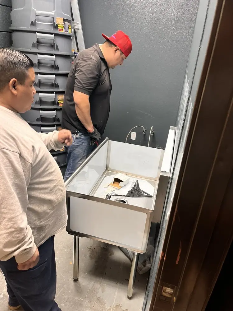 Commercial plumbing and sink installation in Dumfries